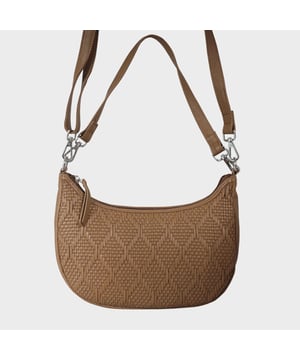 Indulge in luxury with the Assots Premium 'Wonder Weave' Real Leather Woven Designer Shoulder Crossbody Bag. Meticulously crafted with articulate weaving, this bag exudes sophistication and perfection. Its artisanal slot weave creates a unique sense of movement and texture, making it a versatile and luxurious everyday companion. Its versatile design allows it to be worn as a crossbody or shoulder bag, with detachable handles for convenience. Beautiful diamond shaped weaving with the finest full grain genuine leather. Detachable shoulder and crossbody handles to be worn as a crossbody bag or a shoulder bag. Lightweight. Secured zip closure opens to a fully lined and roomy compartment to accommodate all your essentials. Internal zip pocket for your smartphone, house keys and car keys. Available in 13 more elegant colours. Fittings Colour: Silver Nickel. Composition: Body: 100% Genuine Leather, Lining: Polyester. DISCLAIMER: All pictures shown are for illustration purpose only. Actual product colour may vary due to different ambience lighting or the screen display settings. Size- W29cm x H18cm x D8cm.