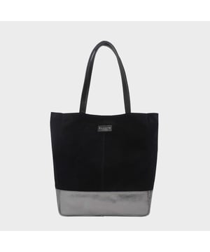 The Assots 'Paige' designer leather tote bag is beautifully handcrafted with real fine napped suede leather with matching metallic leather. Ideal for all occasions - party, work, or travel, this slouchy tote bag adds a touch of sophistication to all your outfits while keeping all things organised. The multi-functional 'Paige' is a must-have genuine leather handbag for the modern and classy woman. Secured magnetic closure opens to a spacious and roomy interior accommodating all your essentials with ease. Unlined interiors to expose the natural look, touch, and feel of genuine leather. Long leather shoulder handles for a comfortable carry.  Adorned with the inimitable Assots London silver embossed logo on the front.  Fittings: Silver Nickel. Composition: Body: 100% Genuine Leather. Lining: Unlined.
DISCLAIMER : All pictures shown are for illustration purpose only. Actual product colour may vary due to different ambience lighting or the screen display settings. Size- W40cm x H35.5cm x D10cm.
