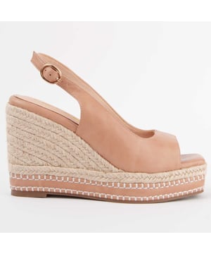 Espadrille sleehak sandalen voor dames. Binnenzool van 100% natuurlijk leer. Comfortabele pasvorm. Gemaakt door andere merken voor ons merk. Geschatte afmetingen: 9 cm hak en 3 cm plateau.