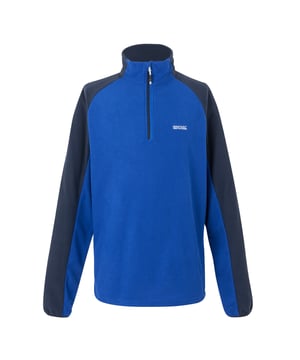 100% Recycled Polyester. Fabric: Fleece, Warmloft. Design: Contrast, Logo. 180gsm. Fabric Technology: Insulating, Lightweight. Compressible. Sleeve-Type: Long-Sleeved. Neckline: Standing Collar. Cuff: Stretch Binding. Fastening: Half Zip. S: 38 in. M: 40 in. L: 42 in. XL: 44 in. XXL: 48 in. 3XL: 51 in.