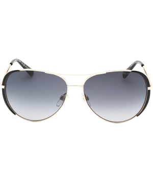 Lensbreedte = 59 mm, neusbrugbreedte = 14 mm, armlengte = 140 mm, ervaar luxe en verfijning met de zonnebril. Deze strakke zonnebril is gemaakt van de beste materialen en biedt 100% UVA/UVB-bescherming en verfijnde metalen accenten. Zonnebril, zonnebrildoosje, schoonmaakdoekje en onderhoudsinstructies allemaal inbegrepen, 100% bescherming tegen UVA- en UVA-straling. UVB-zonlicht en conform Britse norm EN 1836:2005, gouden zonnebril
