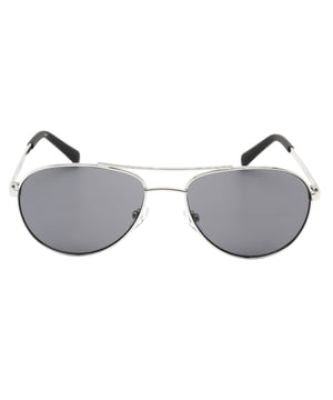 Lens Width = 55mm, Nose Bridge Width = 17mm, Arm Length = 0mm, Experience luxury and sophistication with the Sunglass. Crafted from the finest materials, these sleek sunglasses feature 100% UVA/UVB protection and refined metallic accents., Sunglasses, Sunglasses Case, Cleaning Cloth and Care Instructions all Included, 100% Protection Against UVA &amp; UVB Sunlight and Conform to British Standard EN 1836:2005, Silver Sunglass