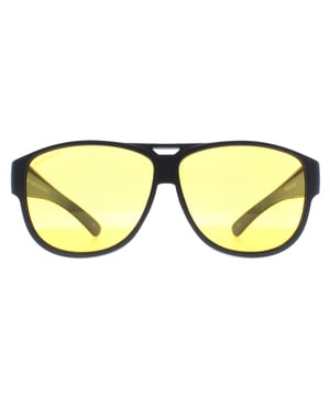 The FO6 Fit-Over Sunglasses by Montana Eyewear provide a practical solution for those who wear prescription glasses. The lightweight matte black polycarbonate frame ensures a secure and comfortable fit without adding extra bulk. Featuring polarized Cat. 1 yellow lenses, these sunglasses help reduce glare and improve contrast in low-light conditions. This makes them a useful choice for night-time driving, as they brighten the view and enhance visibility in fog, rain, and dusk. With a lens width of 64 mm, a bridge width of 15 mm, and a temple length of 140 mm, they offer a well-balanced fit. A hard case and soft pouch are included for easy storage and protection.