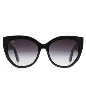 Las gafas de sol Salvatore Ferragamo Cat Eye Womens Black Grey Gradient SF1061S presentan una montura elegante y moderna de líneas depuradas. Diseñadas para ofrecer comodidad y durabilidad, ofrecen una protección UV superior para el uso diario.