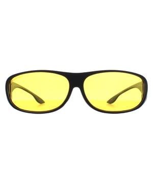 De FO2I Fit-Over zonnebril van Montana Eyewear is ontworpen om comfortabel over je bril op sterkte te passen. Het matzwarte montuur is gemaakt van duurzaam polycarbonaat, wat zorgt voor een lichtgewicht maar stevige pasvorm. De gepolariseerde Cat. 1 gele lenzen verbeteren de visuele helderheid door schittering te verminderen en het contrast te verbeteren, waardoor ze ideaal zijn voor autorijden 's nachts en in omstandigheden met weinig licht. Deze lenzen verhelderen je zicht en zorgen voor beter zicht bij mist, regen of schemering. De afmetingen van het montuur zijn 63 mm lensbreedte, 14 mm brugbreedte en 140 mm veerlengte. Bij elke aankoop krijg je een hardcase en een zacht etui voor bescherming en gemak.