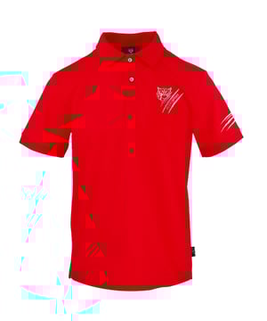 Plein Sport rotes Poloshirt, 100 % Baumwolle, Knopfverschluss. Kurzarm, Kragen, Plein-Markenabzeichen, rotes Polo.