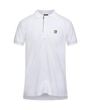 Blijf comfortabel en modieus in dit Diesel-poloshirt., Kraag, Korte mouwen, 95% Katoen, 5% Elastaan, Ritssluiting, Gemaakt in Bangladesh, Normale pasvorm, Valt normaal qua maat, Witte polo