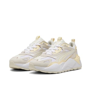 PRODUCT STORY: RS-X is back. This future-retro silhouette made waves when it dropped in 2018, celebrated for its disruptive design, fresh material mixes, and bold colours. Today, RS-X returns for a new generation of consumers who live to express their individuality. It's here to start a revolution of self-expression. This version features a textile upper, nubuck and synthetic overlays, and a synthetic PUMA Formstrip with debossed and printed lines. FEATURES & BENEFITS: The upper of the shoes is made with at least 20% recycled materials. DETAILS: Regular fit; Textile upper; Nubuck overlays on vamp, quarter, and heel; synthetic overlays on tongue, eyestay, and heel; Mesh lining; Lace closure; EVA midsole; Rubber outsole; Synthetic PUMA Formstrip with debossed and printed lines; TPU top eyelet; PUMA branding details.