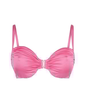 Beter veilig dan sorry! Deze beugelbikinitop is niet voorgevormd, waardoor hij geschikt is voor veel pasvormen. De top heeft ook verstelbare bandjes.