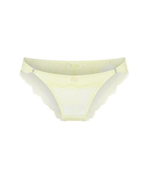 Zonnig limoen... De blikvanger van de zomer 2024! De achterkant van deze slipjes is volledig van kant, wat zorgt voor een extra luxe gevoel! Het gouden hanger maakt de look compleet.