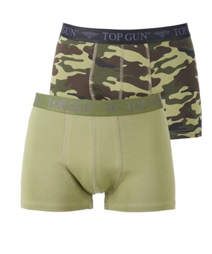 Die Boxershorts sind eng anliegend und besitzen an der Hüfte einen Gummizug mit Top Gun Logo. Hierbei handelt es sich um einen Doppelpack in verschiedenen Farbkombinationen.