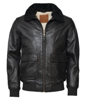 met lamsleren kraag Originele lederen Top Gun blouson in typische pilotenstijl. De pasvorm is los en daardoor zeer comfortabel. De afneembare lamsleren kraag maakt de jas zeer veelzijdig.