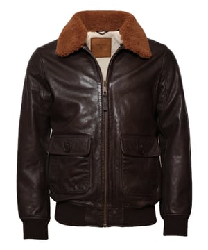 met lamsleren kraag Originele lederen Top Gun blouson in typische pilotenstijl. De pasvorm is los en daardoor zeer comfortabel. De afneembare lamsleren kraag maakt de jas zeer veelzijdig.
