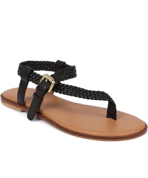 Slide into our leather toe-post sandals, where the simplicity of a flat sole meets intricate charm. Perfect for those balmy days and breezy evenings, they blend effortless style with a hint elegance.