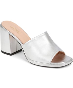 Slip into something a little more sophisticated with these leather mule sandals, boasting a luxurious suede upper and a just-right mid-height block heel. Perfect for weddings and elegant gatherings, these mules blend classic charm with contemporary chic, ensuring you step out in style.