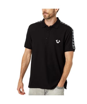 True Religion Mens Polo Shirt
Style Code:  107563
100% Cotton
Made in India
Signature Horseshoe on The Chest
Logo Trim Down The Shoulder Seam
Short Sleeve
Ribbed Collare & Sleeve
Soft Cotton Fabric
Regular Fit
Machine Washable
Split Side Hem