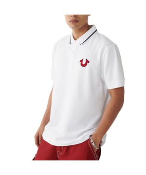 True Religion Mens Polo Shirt
Style Code:  107125
100% Cotton
Made in India
Signature Horseshoe on The Chest
Classic Buddha Logo on The Back.
Short Sleeve
Ribbed Collare & Sleeve
Soft Cotton Fabric
Regular Fit
Machine Washable
Split Side Hem