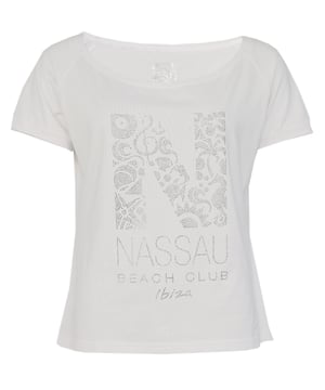 Het T-shirt heeft aantrekkelijke belettering op de borst en rug. De zachte stof biedt een ideale pasvorm dankzij de licht getailleerde snit.