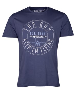 Het shirt is bedrukt met prachtige Top Gun letters. Met zijn unieke print en comfortabele snit is dit shirt een echte must-have.