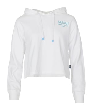 NB Logo De Premium Nassau Beach Cropped Hoodie combineert moderne stijl met luxueus comfort. Met elegante geborduurde letters op de borst en een geborduurd logo op de rug is het een stijlvolle blikvanger. De zachte, ademende stof en trendy, cropped snit zorgen voor een perfecte pasvorm en voegen een modieus accent toe. Ideaal voor trendy vrijetijdslooks - perfect voor iedereen die waarde hecht aan kwaliteit en modieus design.
