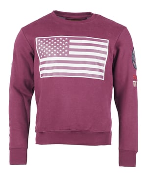 De unieke Top Gun-stijl komt terug in deze moderne trui. Hij is zacht gevoerd en heeft de typische patches op de bovenarmen. Het elastische breisel bij de manchetten en tailleband zorgt voor een ideale pasvorm. De gescheurde Amerikaanse vlag op de borst maakt het een echte blikvanger voor de koudere maanden van het jaar. De zachte ronde halslijn zorgt voor een comfortabele pasvorm.
