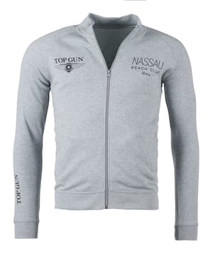 Het sweatshirt met ritssluiting heeft aantrekkelijke letters op de borst en rug. Twee steekzakken zorgen voor extra comfort. Het elastische breisel bij de manchetten, tailleband en opstaande kraag zorgen voor een ideale pasvorm.