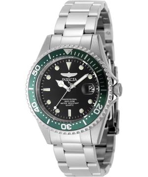 El Invicta 48725 tiene una caja de acero inoxidable de 37 millimetros con una esfera negro.
Esta modelo funciona con un movimiento de Cuarzo preciso.
Resistencia a la presión de aqua de 20 bares.
Este modelo es parte de la colección Invicta Pro Diver.

2 años de garantía Invicta.