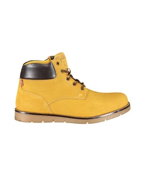 Producto: Botas Amarillas de Poliéster  
Material: 20% Poliéster, 60% Cuero, 20% Polietileno  
País de origen: IN  
Color: Amarillo  
Género: Hombre
