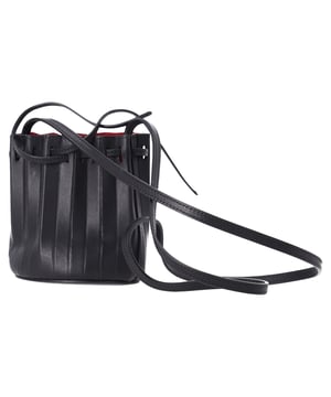 VINTAGE, RRP AS NEW
The Mansur Gavriel Mini Pleated Bucket Bag in Black Lamb Leather is the perfect blend of luxury and minimalist design. Crafted from supple black lamb leather, this bag features a unique pleated texture that adds dimension and sophistication to its sleek, compact silhouette. With an adjustable strap for easy crossbody wear and a roomy interior for your essentials, it combines practicality with high-end style. The timeless black color ensures it complements any outfit, making it a versatile accessory for any occasion.

Styling Tip: Pair this chic mini bucket bag with a tailored blazer and skinny jeans for a modern, polished look, or opt for a flowy dress and ankle boots for a more casual, yet stylish vibe. Its versatile design allows it to complement both casual and formal outfits, adding an elegant touch to any ensemble. The understated black leather lets the pleated texture stand out, making it a statement piece for your everyday wardrobe.

 Mansur Gavriel Mini Pleated Bucket Bag in Black Lamb Leather

Condition: Excellent
Signs of wear: Include tags, box and dust bag. No scratch or missing accessories., No visible sign of wear., 
Packaging: None
Color: Black
Material: Leather | lambskin leather
Size: One Size | One Size
Measurements: Width: 90; Height: 120; Length: 120; Strap length: 1100
SKU: TONPUDEBA457663W