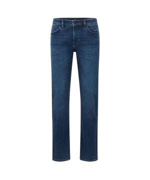 Men's Boss Delaware3 Slim-Fit Jeans.- Responsible style.- Made from more sustainable certificated material for a reduced impact on the planet.- Fresh indigo shade.- Natural worn-in look.- High-lows effect on seams done by stone wash. Material: 99% Cotton, 1% Elastane. Ref: 50467360418.