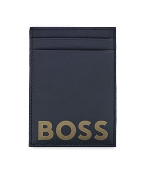 Heren BOSS Big Card Case in zwart.- RESPONSIBLE. - RFID-BESCHERMING. - Zacht mat leer met micronerf. - ID-vak 3 vakjes voor creditcards - Afmetingen ca: 7,5 x 10,5cm- Ref: 50479899-003