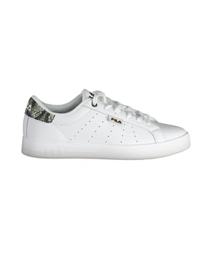 Zapatilla blanca de poliéster para mujeres  
Zapato deportivo con cordones  
Detalles en contraste  
Logo  
Material: 40% poliéster, 30% cuero, 30% polietileno