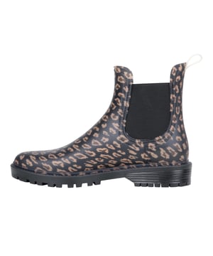 Marke: Mountain Warehouse. Obermaterial: Synthetischer Stoff. Futtermaterial (%): 100% Stoff. Einlegesohle: gepolstert, Geformtes EVA. Mittelsohle: Synthetischer Stoff. Gewebetechnik: langlebig, Leicht, Wasserfest. Absatz: Blockabsatz. Zum Fußgelenk. Design: Leo-Muster. Zehenstil: Rund. Außenmaterial (%): 100% Synthetischer Stoff. Zum Überziehen.