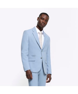 Slim fit, Textured fabric, Single breasted, Notch lapels, Long sleeves, Cuffed, Button fastening