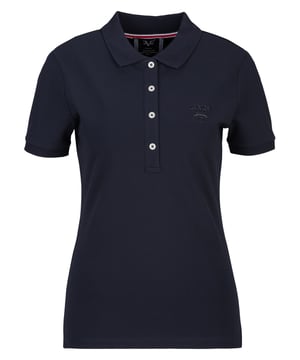 Sportief poloshirt met een klassieke polokraag en discrete logopatch. De katoen-elastaanmix zorgt voor veel comfort en een perfecte pasvorm.
