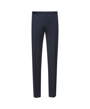 hook and zip closure - side pockets - welt pocket on the back - waistband with belt loops - super 130 - unique yarn dying process - slim fit - 100% virgin wool