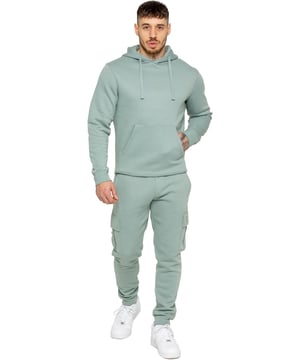 Enzo Mens Overhead Hoodie Tracksuit Set. Regular Fit, Long Sleeve Hoodie with Cuffed Wrists and Adjustable Drawstrings. Features EZ Logo On Chest And Joggers. Regular Fit Cargo Jogger. Elasticated Waistband With Adjustable Drawstring. Features 2 Side Slash Pockets, 2 Cargo Pockets, Single Welt Back Pocket. Ideal to use for Casual and Work wear.