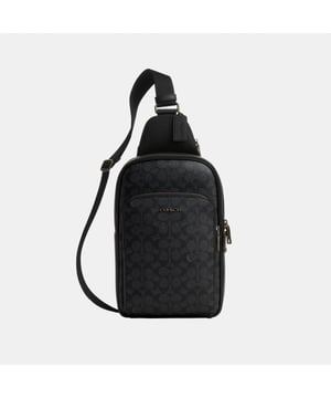 Ethan Pack in Signature, Inside zip and multifunction pockets, Outside zip pockets,  Length: 21.00 cm,  Width: 9.00 cm,  Height: 32.00 cm