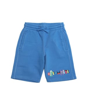 Boys Off White Monster Sweat Shorts in blue - white.- Elasticized waistband.- Side pockets.- Monster print.- Slim fit.- 100% Cotton.- Ref: OBCI0010074501