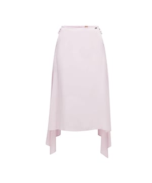 Dames Boss Vicina Rok in roze.- Hoog getailleerd.- Sierknopen.- Midi lengte.- Ref: 50472487684
