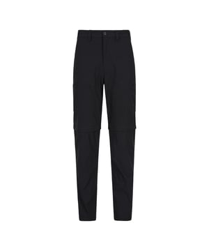 96% Nylon, 4% Elastane. Fabric: 2 Way Stretch, Elastic, Stretch. Design: Plain. Fastening: Button, Zip Fly. Fabric Technology: Breathable, Lightweight, Quick Dry, UV Protection. Belt Loops, Convertible. Pockets: 2 Side Pockets, 2 Back Pockets, 1 Cargo Pocket, Zip. Rise: Mid Rise. Sun Rating: UPF 50+.