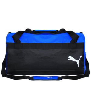 "The Puma 54L TeamGoal 23 Black/Blue Football Bag is designed for athletes who need a spacious and durable bag to carry all their gear. Whether you're heading to the pitch for a game, training, or practice, this football bag offers plenty of room and functionality to keep your essentials organized and easily accessible. With its sleek black and blue color scheme and high-performance features, it's the ideal companion for your sporting activities.
Key Features:
Large Capacity (54L): 

With a generous 54-liter capacity, this bag offers plenty of space to store your football gear, clothing, shoes, water bottle, and more. It's large enough to hold all your essentials without being overly bulky.


Durable &amp; High-Quality Material: 

Made with durable, water-resistant materials, this bag is built to withstand the rigors of sports activities, ensuring it lasts through multiple seasons of use.


Multiple Pockets: 

Equipped with multiple compartments, including a large main compartment, side zip pockets, and a front pocket, the bag offers easy organization of your gear, allowing you to separate your clean clothes from your dirty ones or keep smaller items secure.


Adjustable Shoulder Straps: 

The adjustable shoulder straps with padding allow for a comfortable, customizable fit, ensuring you can carry the bag with ease and comfort, even when it's full.
