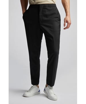 Limehaus drawstring trousers are a versitle addition to your wardrobe. They''re blended in a twill fabirc and feature an internal drawcord at waistband for a comfortable fit. Style them with a crew neck t-shirt on weekends or with a blazer for a more casual day at the office.