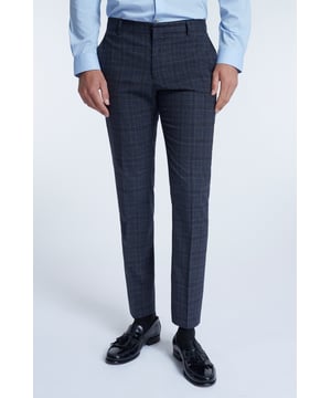 Charcoal Grindle Caramel Check Trousers. 65% Polyester 33% Viscose 2% Elastane