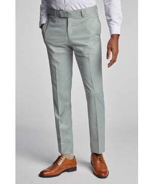 Branton Seafoam Texture Trousers. 63% Polyester 34% Viscose 3% Elastane