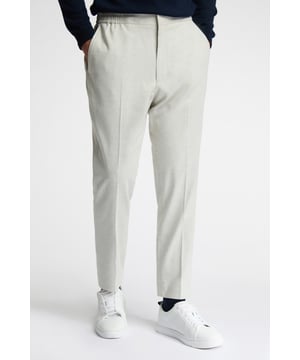 Limehaus drawstring trousers are a versitle addition to your wardrobe. They''re blended in a cotton twill and feature a drawcord at waistband for a comfortable fit. Style them with a crew neck t-shirt on weekends or with a blazer for a more casual day at the office.