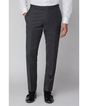 Texture Suit Trousers by Racing Green. This Racing Green tailored fit, light grey textured suit has been made from a wool blend and designed with classic details for a stylish suit. Wear these trousers with the matching jacket and waistcoat to create a stylish three-piece suit, perfect for the modern gentleman.