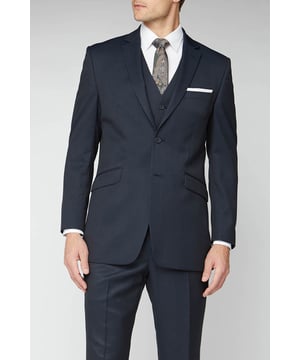 SB2 notch lapel jacket with a 3 button cuff, side vents, 2 slant side pockets and an outbreast welt.