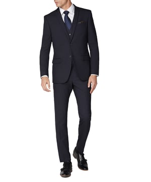 Plain Slim Suit Jacket by Limehaus. Limehaus is a true trendsetter in menswear, and this sophisticated suit in a stylish slim fit, is no exception. The suit jacket features a 2-button single breasted fastening with a notch lapel and 2-button cuff. This suit boasts a contemporary twist on traditional style, pair with the matching trouser and waistcoat, the perfect look for any occasion.