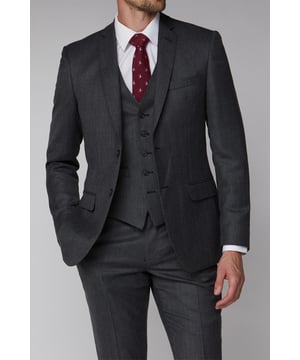Texture Tailored Suit Jacket by Racing Green. This textured suit by Racing Green is a stylish wool blend suit for any occasion.  With notch lapels, a two button fastening and a tailored fit, this men's suit jacket and trousers makes up the perfect wardrobe for any occasion, inspired by a true best of British profile. Ideal for a man on the go, the Racing Green collection is based upon performance. Durability, stylish cuts and a fine, tailored fit make the name a legend in contemporary, subtle suits that are ideal to make an impression - inspired by classic best of British menswear for a heritage profile.